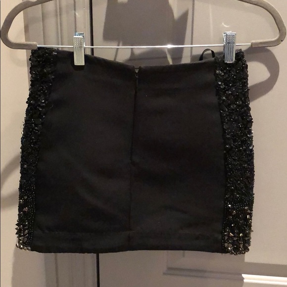 Black All Saints mini skirt with beading - Picture 2 of 4